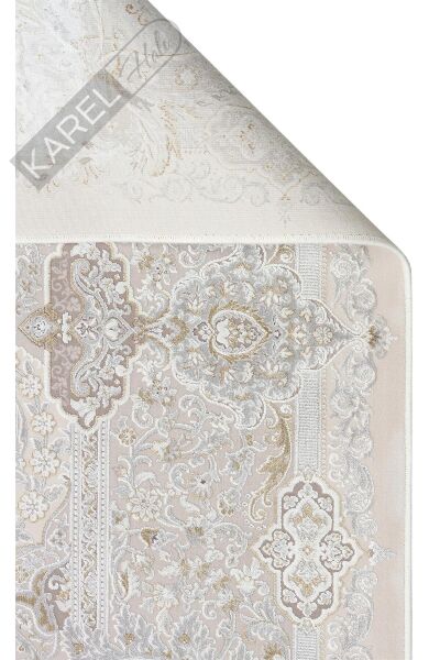 PALMIRA PLM 01 CREAM GREY Yüksek Kaliteli Sık Dokuma Modern Salon Halısı