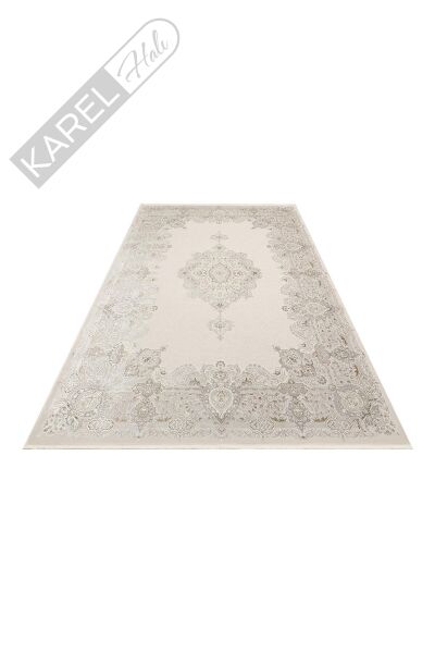 PALMIRA PLM 01 CREAM GREY Yüksek Kaliteli Sık Dokuma Modern Salon Halısı