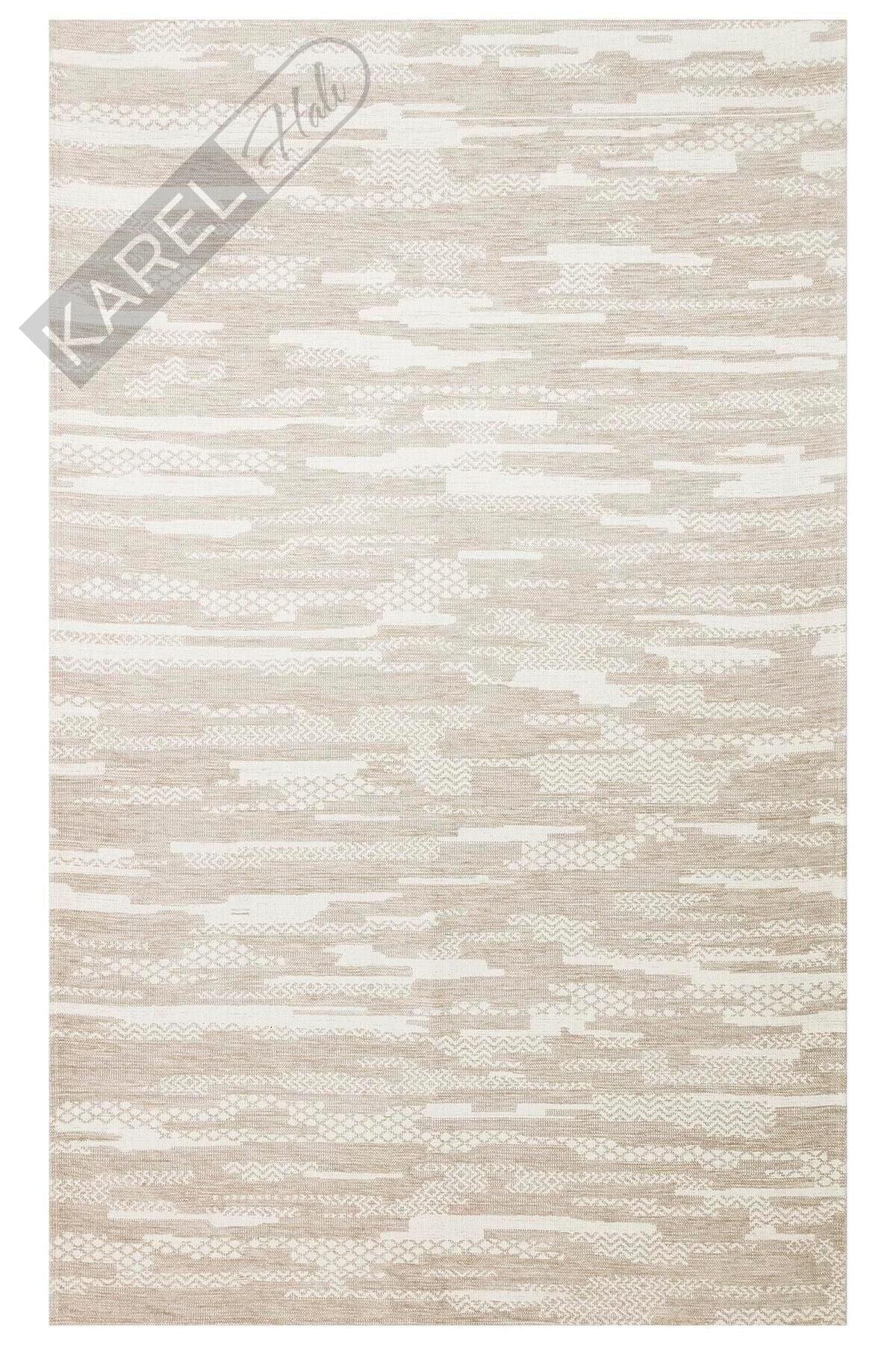 BIGA BG 01 CREAM Hav Toz Vermez Kaymaz Tabanlı İnce Dokuma Modern Halı