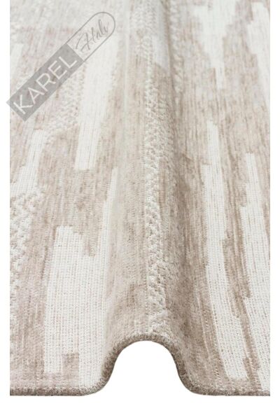 BIGA BG 01 CREAM Hav Toz Vermez Kaymaz Tabanlı İnce Dokuma Modern Halı