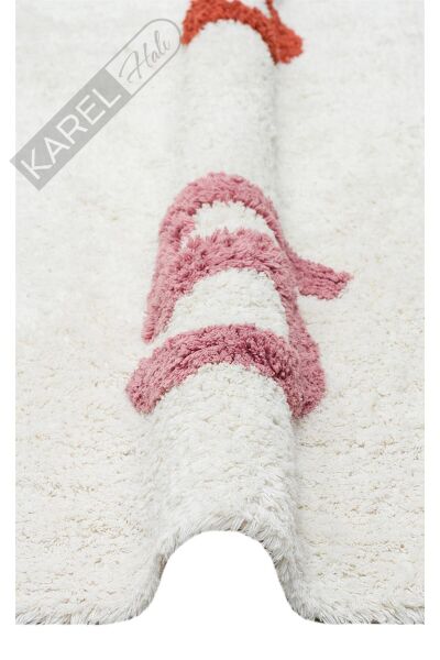 COTTON BOON XW CBN 02 MULTY XW Yıkanabilir Kaymaz Tabanlı Naturel Pamuk Bebek Halısı