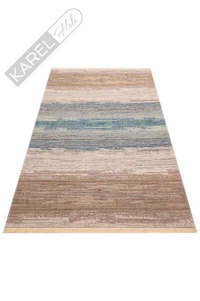 KUTNU KILIM KTN 03 BEIGE BLUE Modern Ombre Renk Geçişli Yıkanabilir Çift Taraflı Kilim