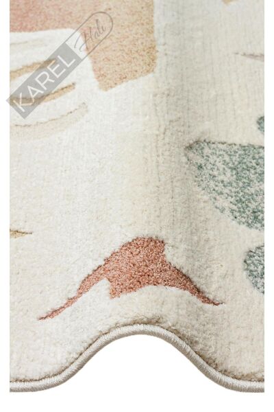 PICCOLO PCL 06 CREAM MULTY Pastel Renkli Hav ve Toz Vermeyen Çocuk Halısı