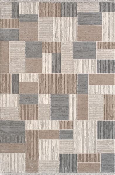 Artemis Halı Petinya - 06177A - Gri Bej Akrilik Polyester Halı