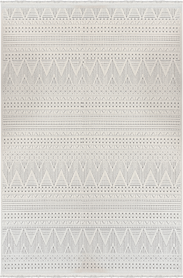 Woolen Halı Lavinia Koleksiyonu 8605 Krem Polyester İskandinav Desen Dekoratif Halı