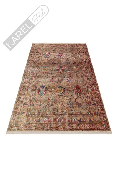 Antıque Atk 08 Beıge Kolay Kullanımlı Kaymaz Tabanlı Karabağ Ve Antik Desenlere Sahip Yıkan
