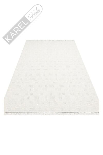 JOY JOY 02 WHITE  Hav Toz Vermeyen Yumuşak dokulu Modern Makine Halısı