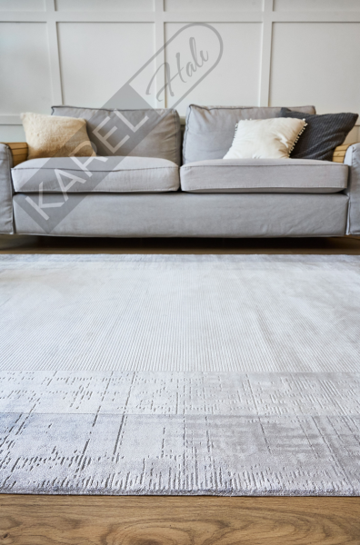 Apex Halı Caliente 4931 Gri Premium Viskon İpek Halı