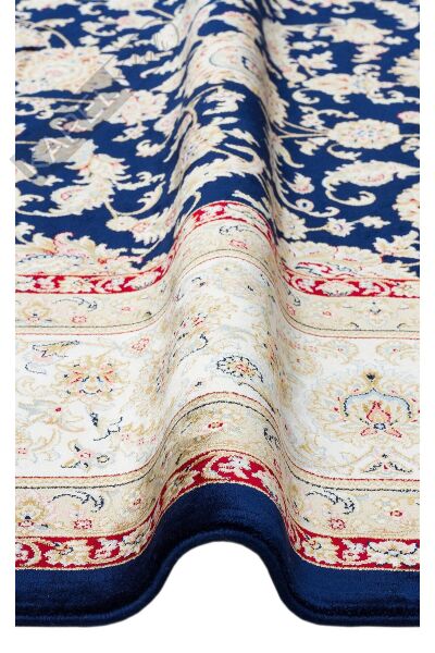 ISFAHAN ISF 03 NAVY CREAM Klasik Desenli Yüksek Kalite Sık Dokuma Makine Halısı