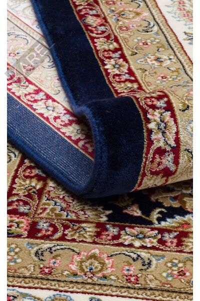 ISFAHAN ISF 03 NAVY CREAM Klasik Desenli Yüksek Kalite Sık Dokuma Makine Halısı