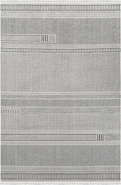 Woolen Halı Lavinia Koleksiyonu 8606 Antrasit Polyester İskandinav Desen Dekoratif Halı