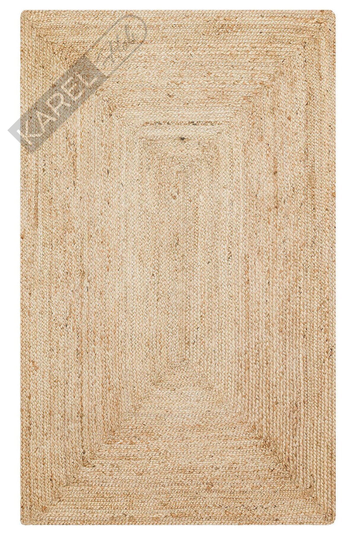 ECHO ECH 10 NATURAL El Dokuma Naturel Jüt Hasır Halı