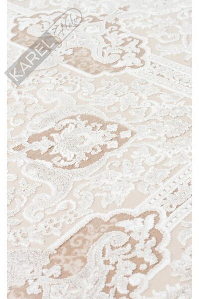 PALMIRA PLM 01 CREAM BEIGE Yüksek Kaliteli Sık Dokuma Modern Salon Halısı