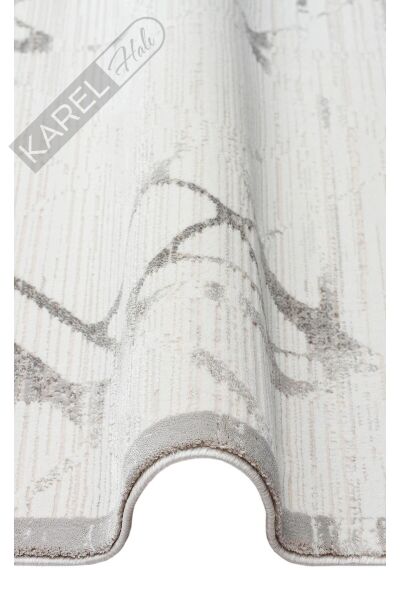 PADONA PDN 02 CREAM GREY  Extra Yumuşak Dokulu Sık Dokuma Modern Desenlere Sahip Şık Salon Halısı