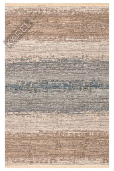 KUTNU KILIM KTN 03 BEIGE BLUE Modern Ombre Renk Geçişli Yıkanabilir Çift Taraflı Kilim