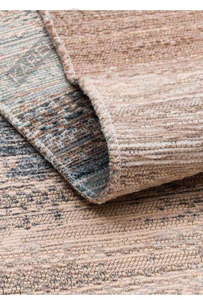 KUTNU KILIM KTN 03 BEIGE BLUE Modern Ombre Renk Geçişli Yıkanabilir Çift Taraflı Kilim