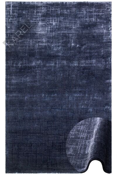 MAJESTY MJ 02 D.NAVY Düz Desenli El Emeği ile Özel Tezgahlarda Üretilen Yün Viskon Tencel Uşak Halı