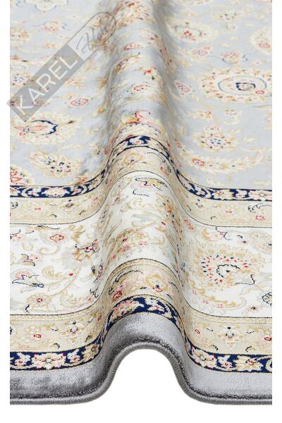 ISFAHAN ISF 03 GREY CREAM Klasik Desenli Yüksek Kalite Sık Dokuma Makine Halısı