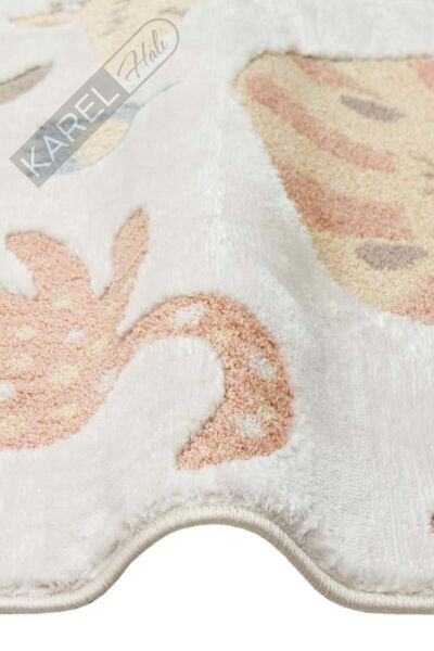 BAMBINO BMB 06 CREAM MULTY Pastel Renkli Hav ve Toz Vermeyen Çocuk Halısı