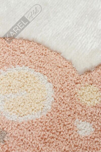 BAMBINO BMB 06 CREAM MULTY Pastel Renkli Hav ve Toz Vermeyen Çocuk Halısı