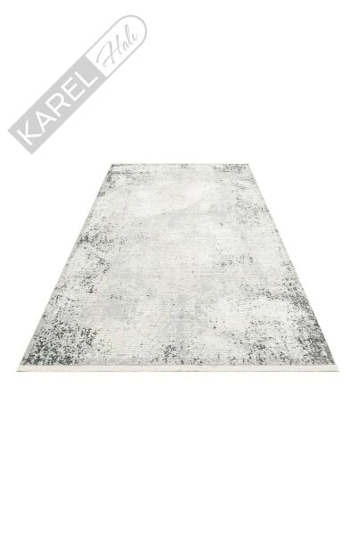 LAGOS XW LGS 05 CREAM GREY XW Hav Toz Vermez Eskitme Desenli Modern Makine Halısı