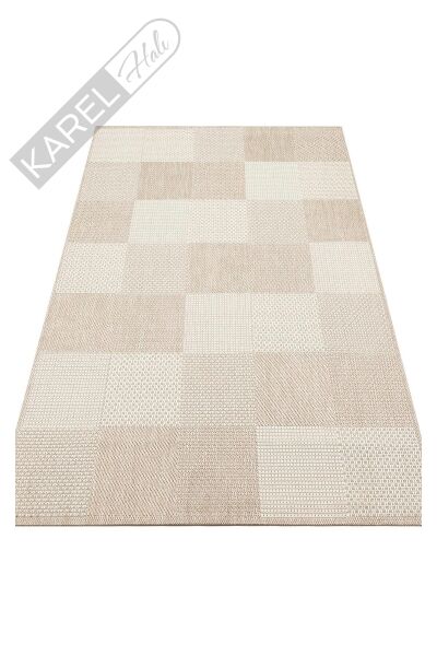 MONO MNO 01 BEIGE Hav Toz Vermez Kaymaz Tabanlı İnce Halı
