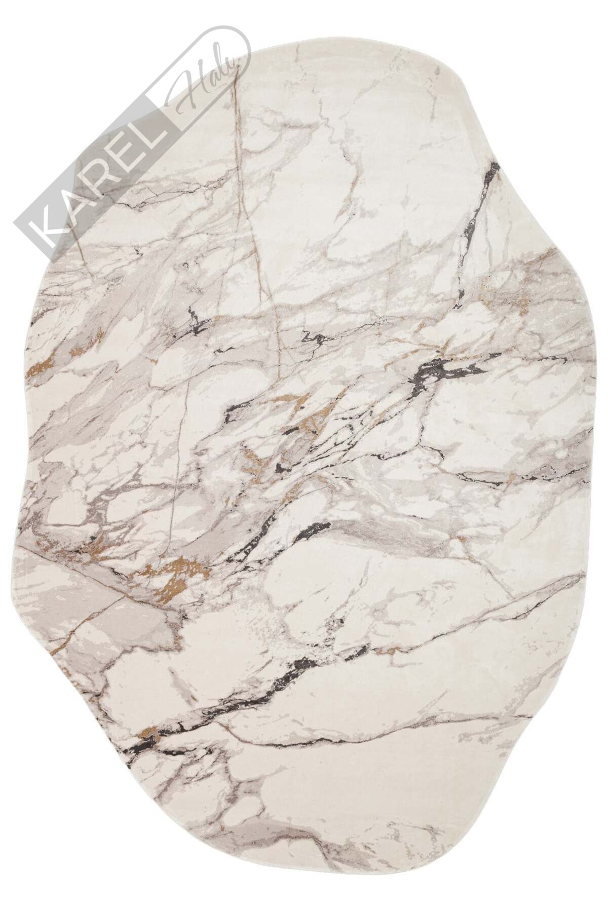 UTOPIA UTP 12 CREAM GREY Amorf Tasarımlı Modern Viskon Halı
