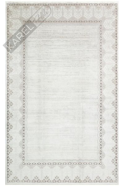 MAHAL MHL 06 CREAM GREY  Klasik Desenli Yüksek Kalite Sık Dokuma Salon Halısı