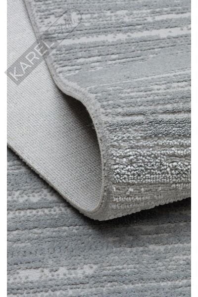 LAGOS XW LGS 19 LIGHT GREY XW Hav Toz Vermez Eskitme Desenli Modern Makine Halısı