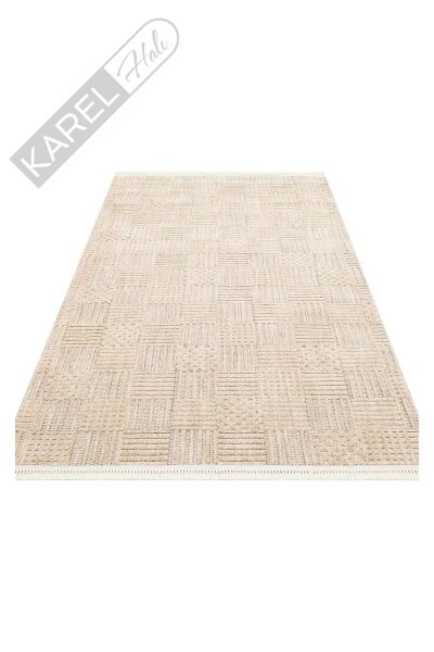 JOY JOY 05 BEIGE GOLD  Hav Toz Vermeyen Yumuşak dokulu Modern Makine Halısı
