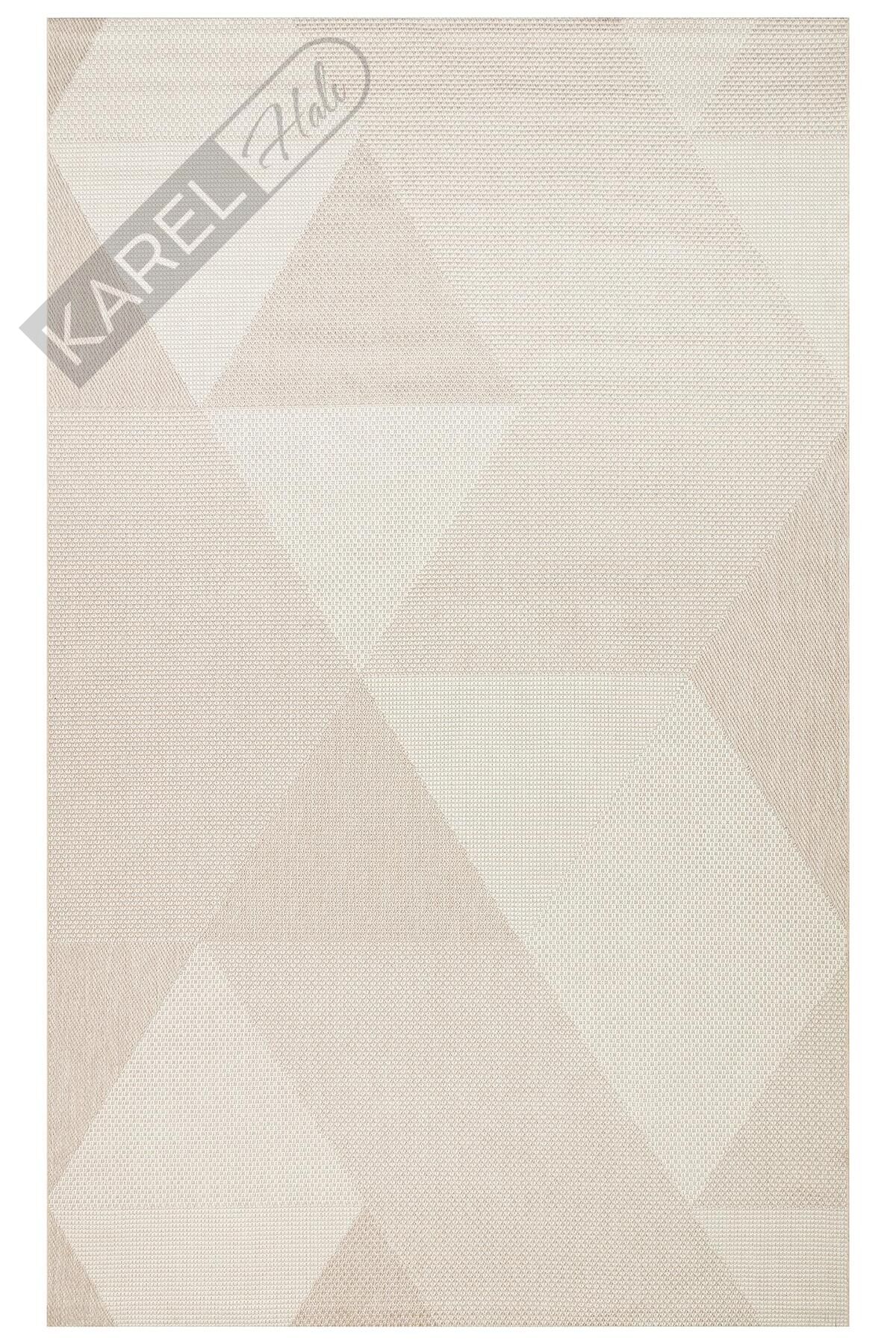 MONO MNO 03 BEIGE  Hav Toz Vermez Kaymaz Tabanlı Şık Kilim