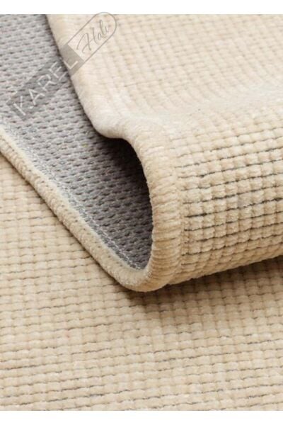 LIZA KILIM LIZ 01 BEIGE Hav Toz Vermez Kaymaz Tabanlı Yıkanabilir Düz Renk Kilim