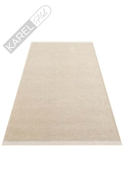 LIZA KILIM LIZ 01 BEIGE Hav Toz Vermez Kaymaz Tabanlı Yıkanabilir Düz Renk Kilim