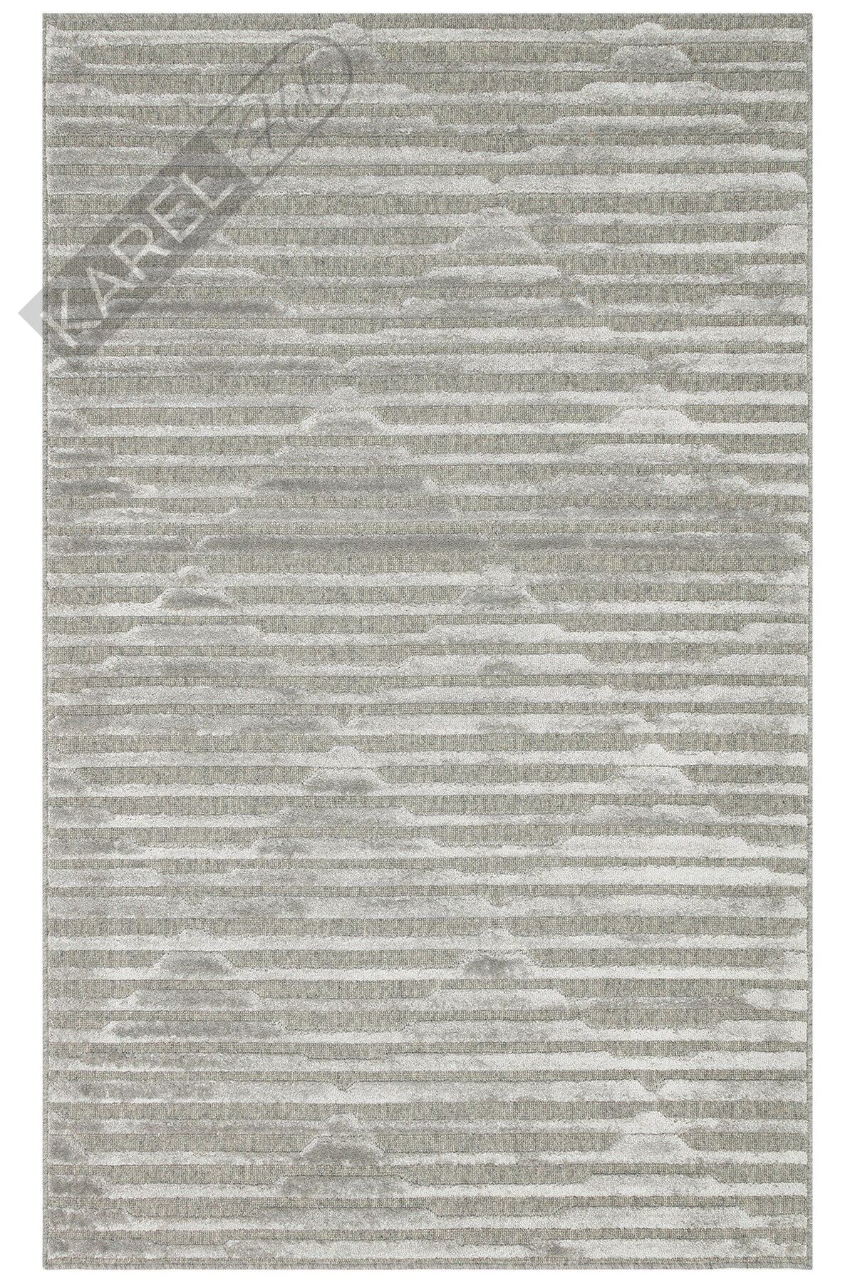 ZENITH ZNT 02 GREY  Yüksek Alçak Dokulu Naturel Yün ve Viskon Modern Dokuma Halı