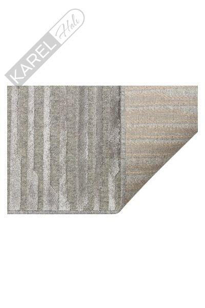 ZENITH ZNT 02 GREY  Yüksek Alçak Dokulu Naturel Yün ve Viskon Modern Dokuma Halı
