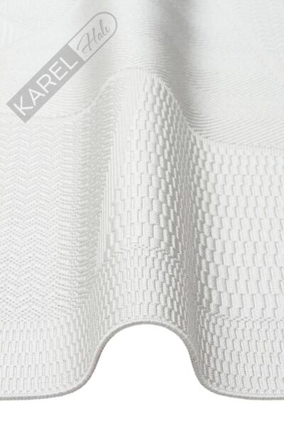 MONO LUX MNO LUX 01 GREY Kaymaz Tabanlı Modern Desenlere Sahip İnce Halı