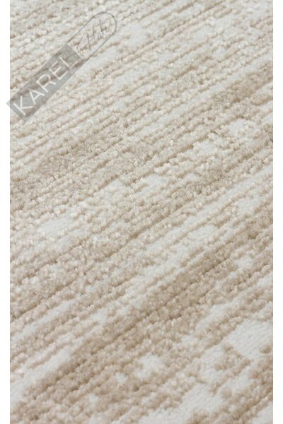 LAGOS XW LGS 19 BEIGE XW  Hav Toz Vermez Eskitme Desenli Modern Makine Halısı