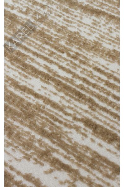 LAGOS XW LGS 19 BEIGE XW  Hav Toz Vermez Eskitme Desenli Modern Makine Halısı