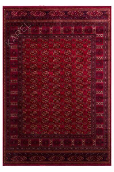 HERAT HER 03 RED Afgan Desenli Viskon Sıkı Dokuma Kaymaz Tabanlı İnce Makine Halısı