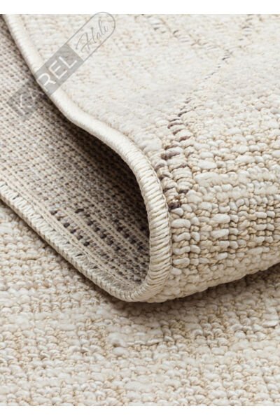 SAHARA SHA 03 CREAM GREY Hav Toz Vermez Yumuşak Tuşeli Modern Makine Halısı