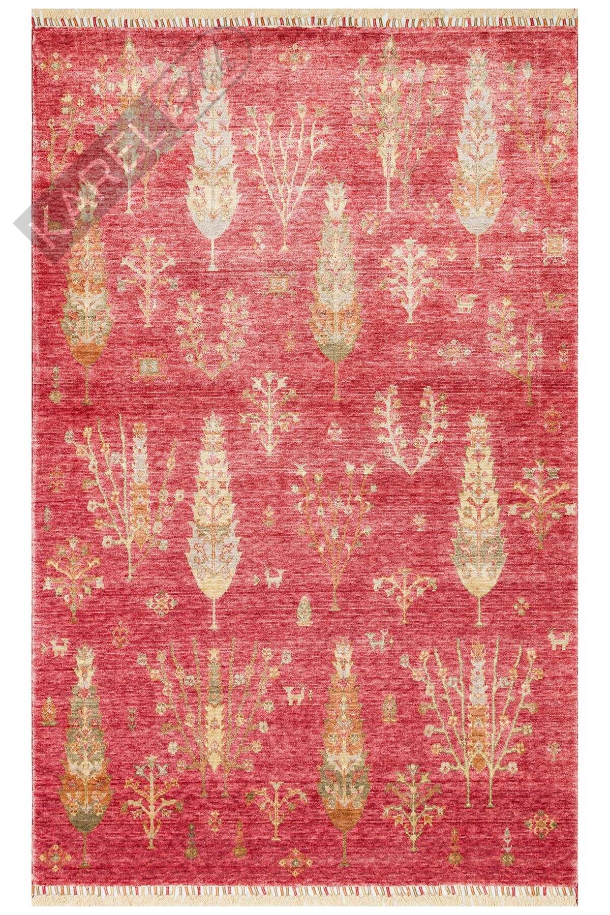 Zara Zr 08 Red Autumn Otantik Desenli El Emeği Ile Özel Tezgahlarda Üretilen Modern Uşak Halısı