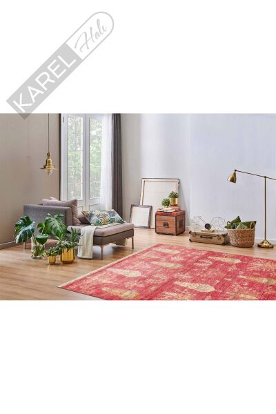 Zara Zr 08 Red Autumn Otantik Desenli El Emeği Ile Özel Tezgahlarda Üretilen Modern Uşak Halısı