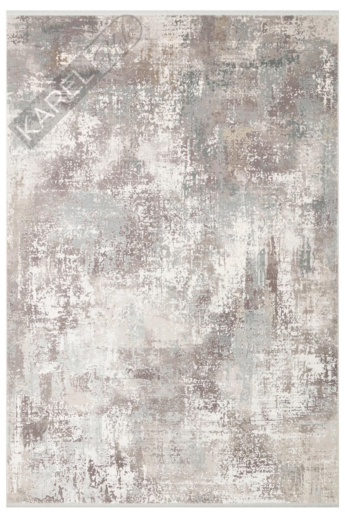FRESCO FS 35 GREY BEIGE XW Yüksek Alçak Dokulu Özel Işıltılı Yüksek Kaliteli Sık Dokuma Modern Salo