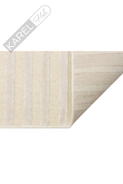ZENITH ZNT 03 CREAM  Yüksek Alçak Dokulu Naturel Yün ve Viskon Modern Dokuma Halı