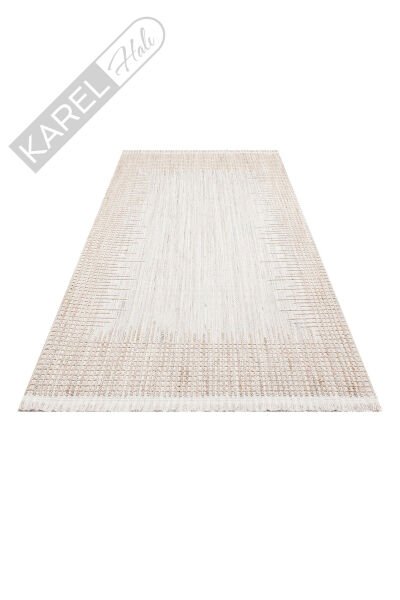 Cozy Czy 01 Grey Beige Hav Vermeyen Özel Ipler Ile Üretilen Örgü Desenlere Sahip Makine Halısı