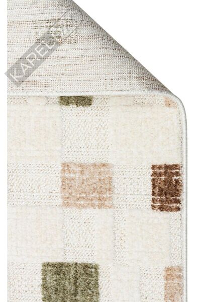 JOY JOY 02 GREEN BEIGE  Hav Toz Vermeyen Yumuşak dokulu Modern Makine Halısı