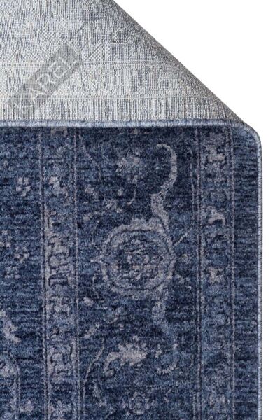 SHIRAZ SHR 03 NAVY Vintage Eskitme Desenli Modern Yumuşak Dokulu Makine Halısı