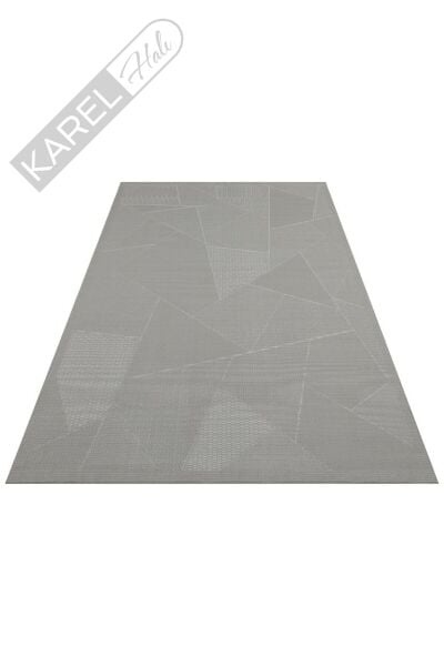MONO LUX MNO LUX 01 ANTRASIT Kaymaz Tabanlı Modern Desenlere Sahip İnce Halı