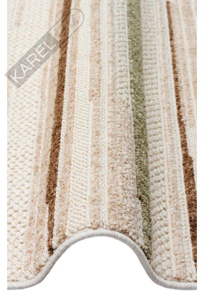 JOY JOY 01 GREEN BROWN Hav Toz Vermeyen Yumuşak dokulu Modern Makine Halısı