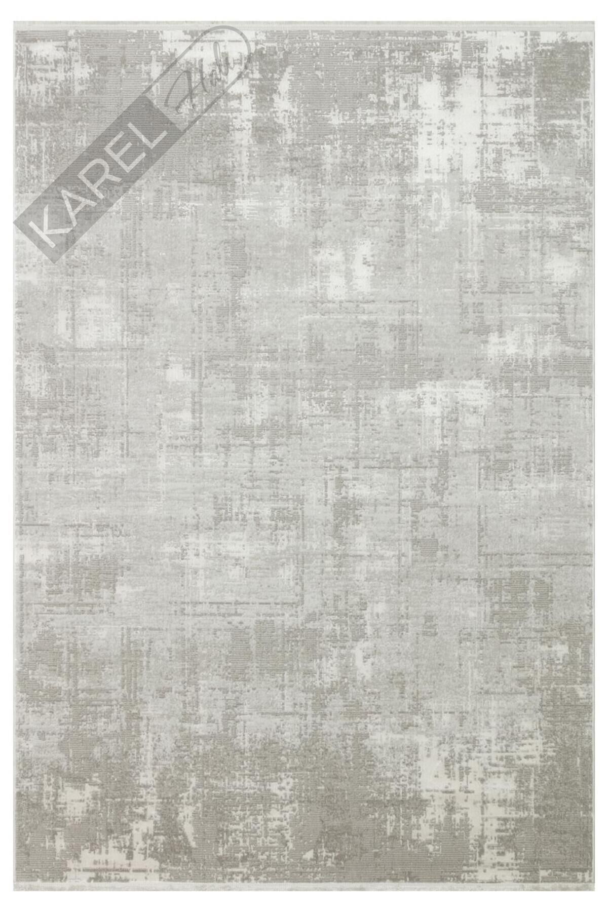 LEONA LNA 01 GREY Yumuşak Tuşeli Hav Toz Vermez Modern Makine Halısı